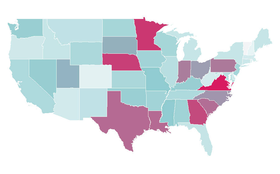 Affinity by region — Gim (food), United States