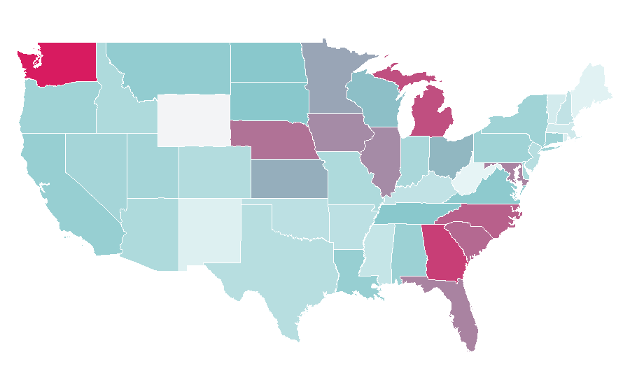 Affinity by region — Ginger beer, United States