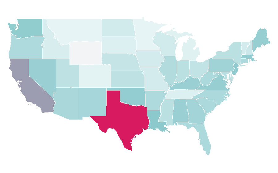 Affinity by region — Gingerbread, United States