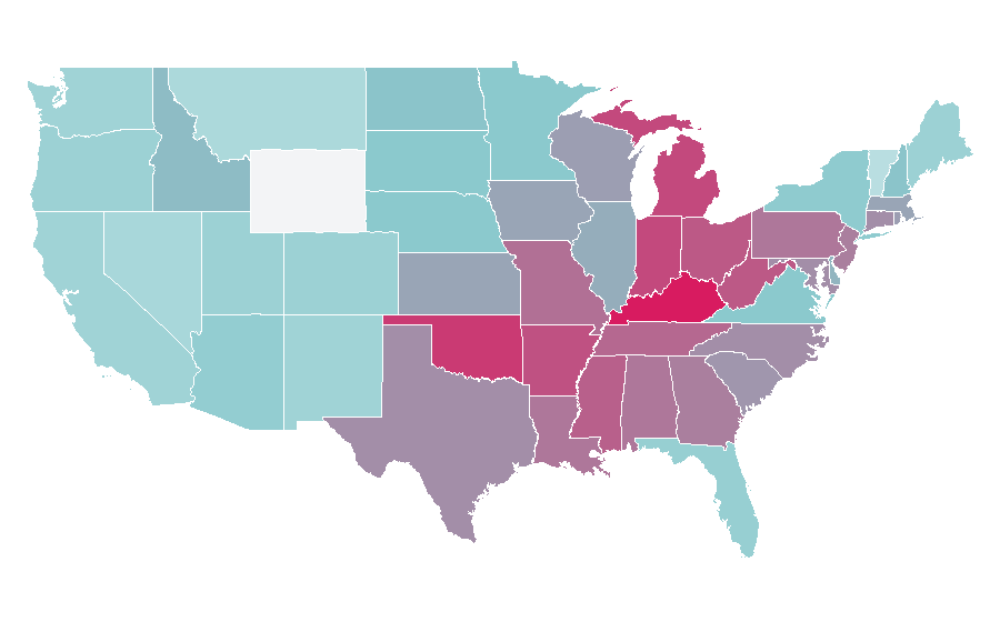 Affinity by region — Ginny And Georgia, United States