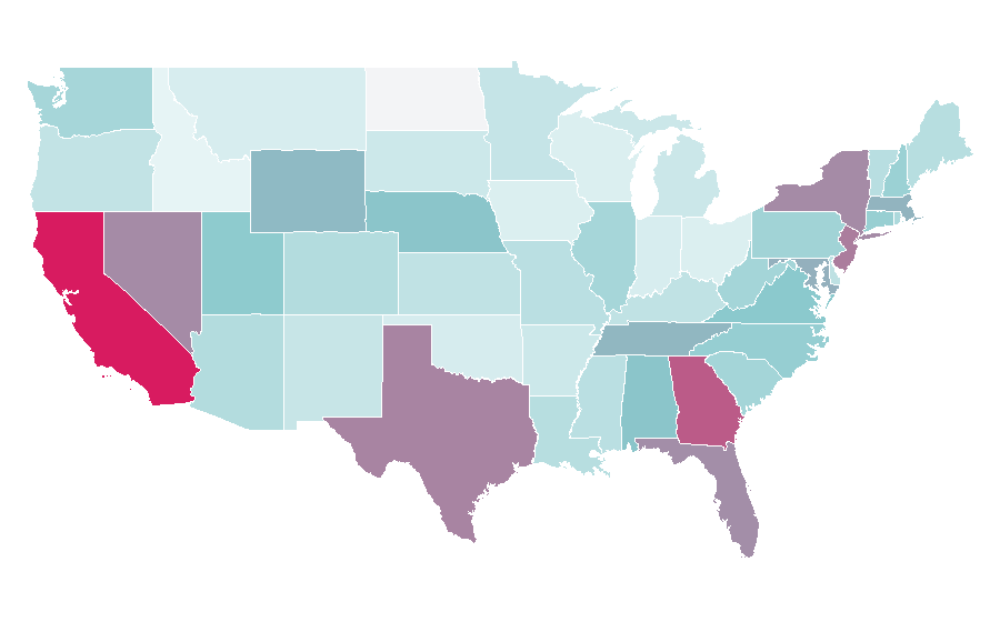 Affinity by region — Glamping, United States