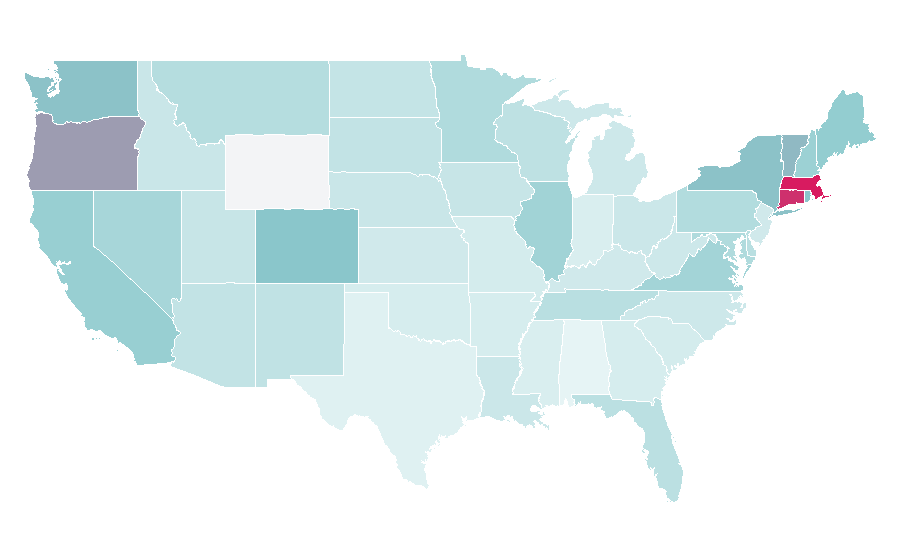 Affinity by region — Glastonbury Festival, United States
