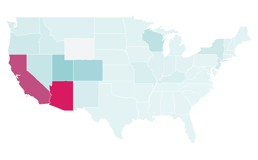 Affinity by region — Glendale, California, United States