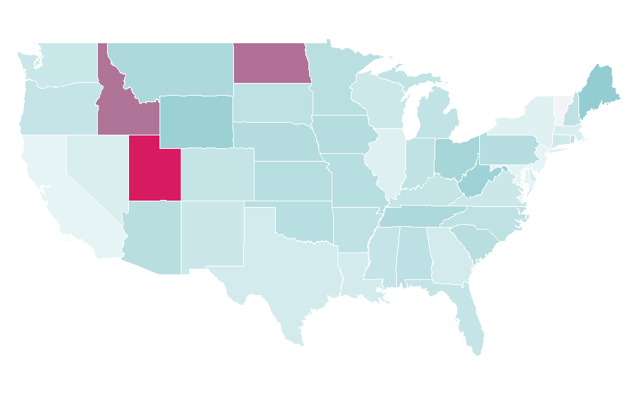 Affinity by region — Glenn Beck, United States