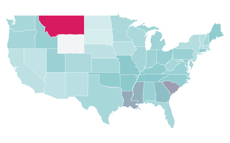 Affinity by region — Glenn Close, United States