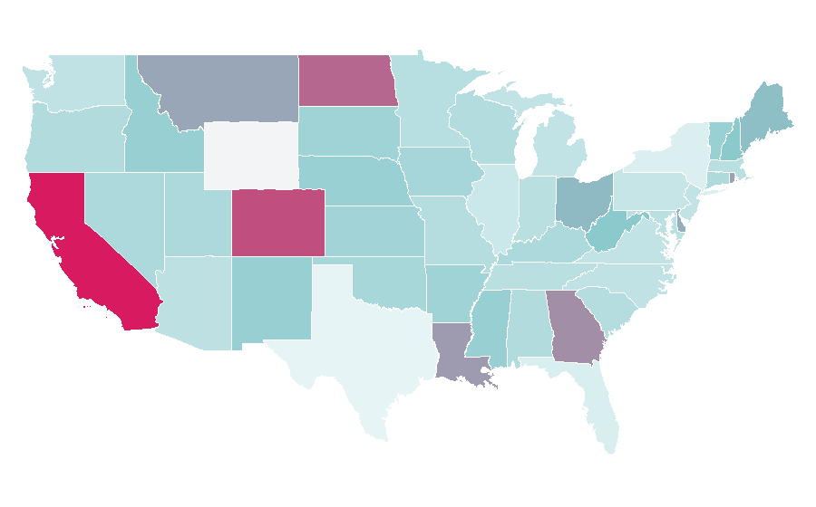 Affinité par région — Global cuisine, États-Unis