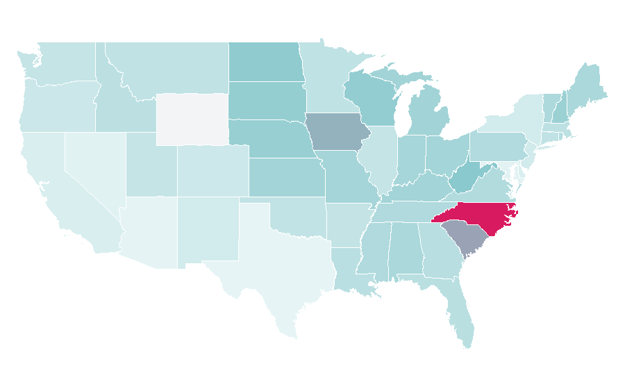 Affinity by region — Global Golf, United States