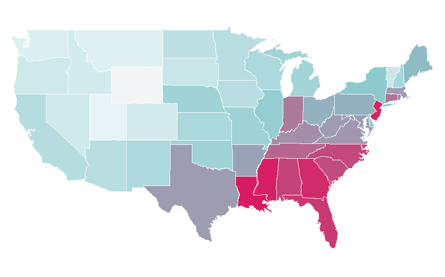 Affinität nach Region — Global Positioning System, USA