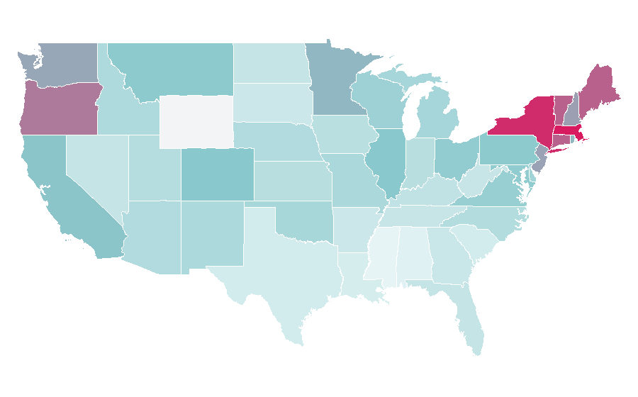 Affinity by region — Gloria Steinem, United States