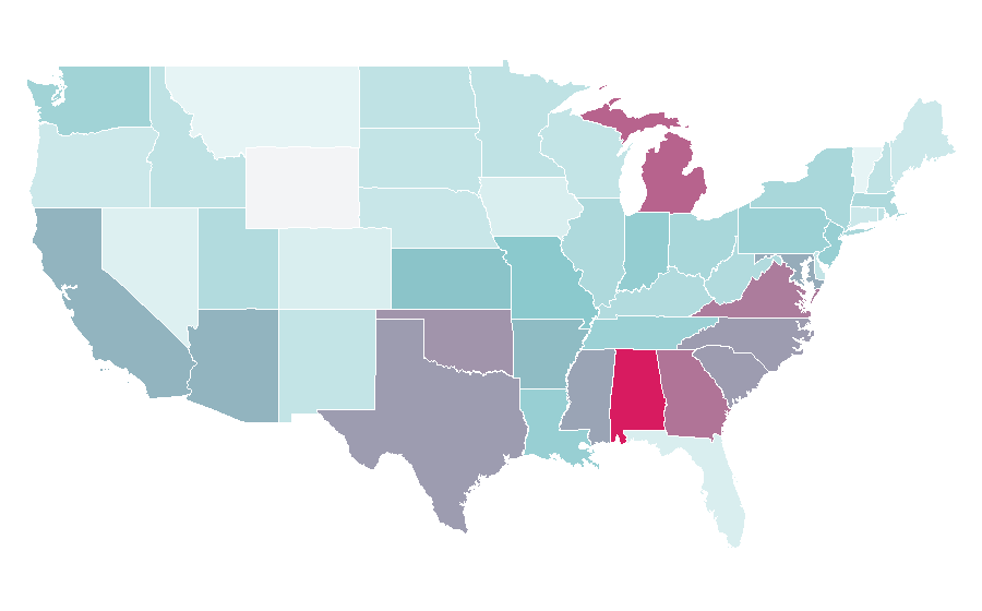 Affinity by region — Glory (1989 film), United States