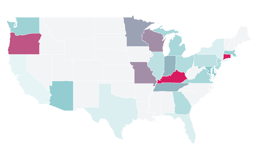 Affinity by region — Glossary of Islam, United States