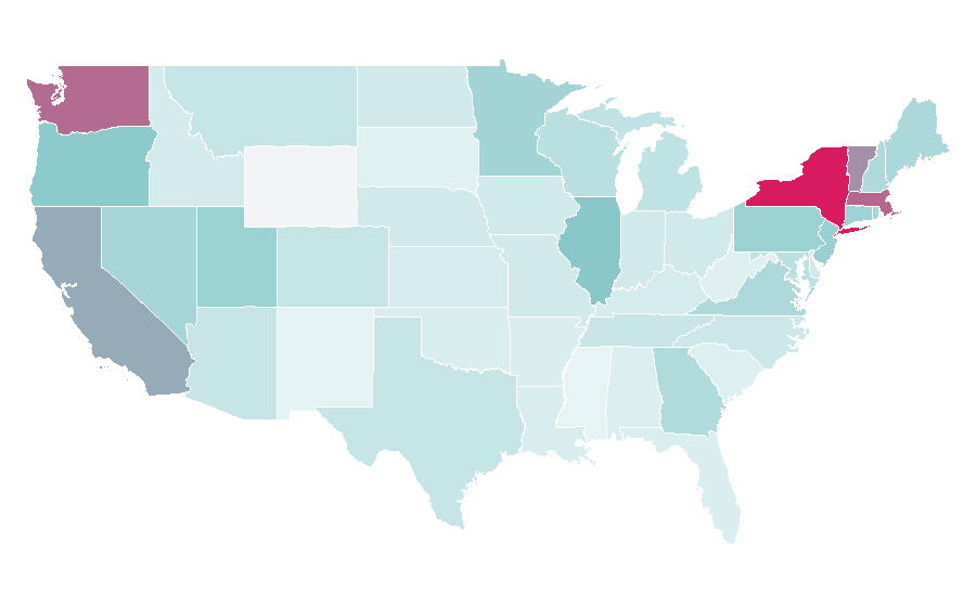 Affinity by region — Glossier, United States