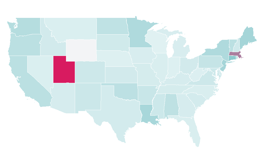 Affinity by region — Glow (magazine), United States