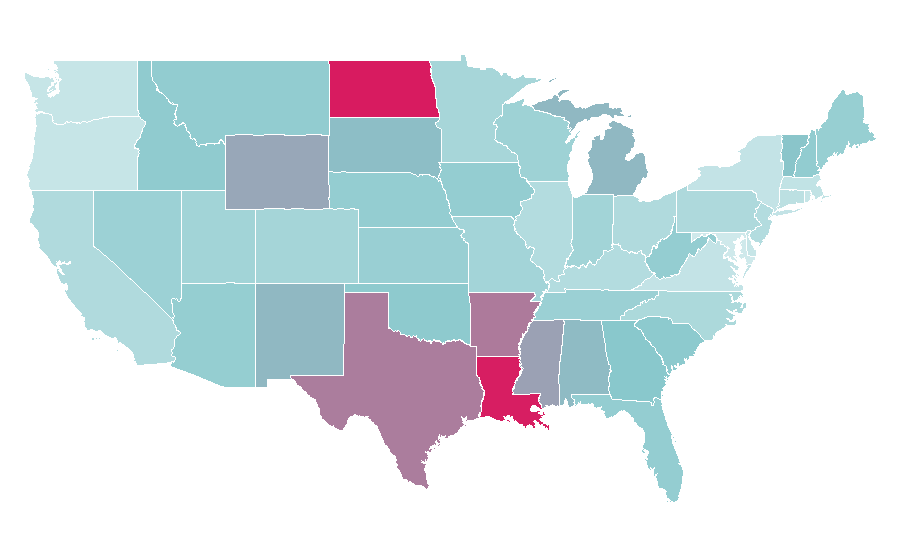 Affinité par région — GMC, États-Unis