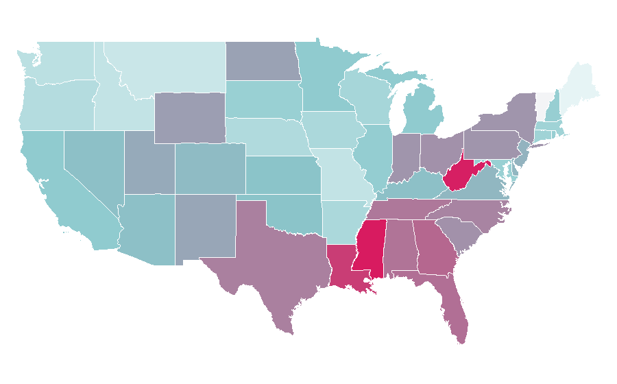 Affinity by region — GNC (store), United States