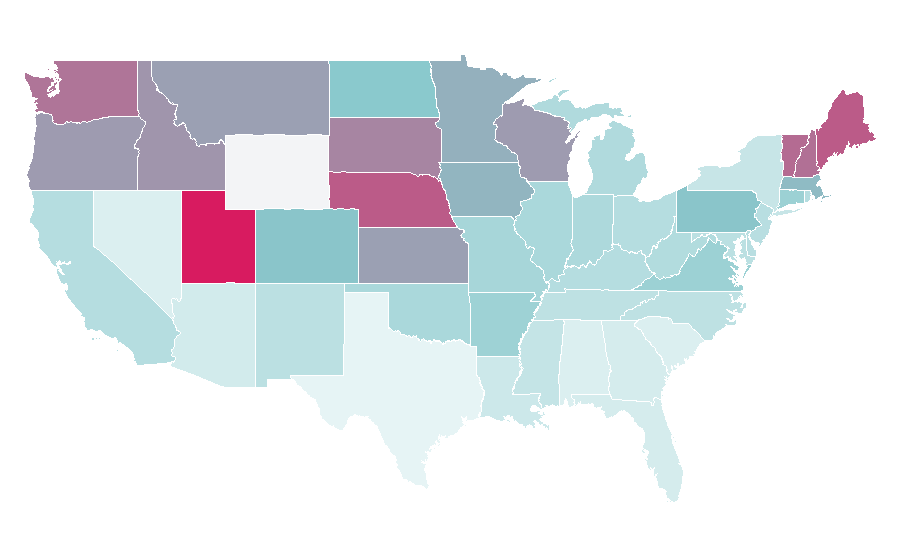 Affinity by region — Gnu, United States
