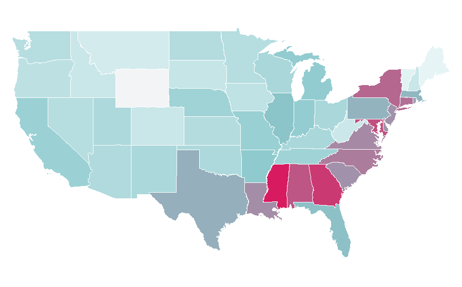 Affinité par région — Goat, États-Unis