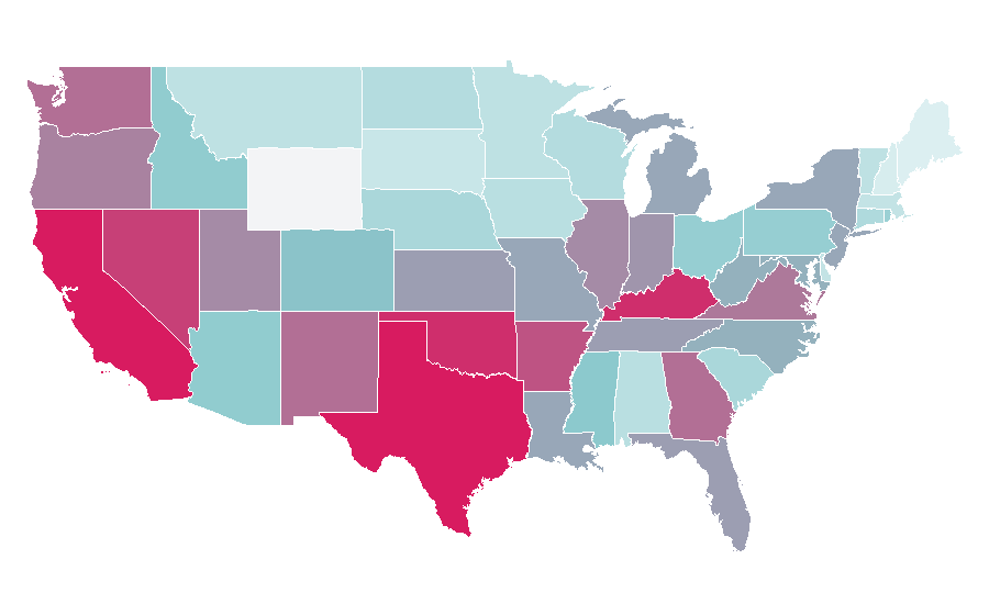 Affinity by region — God of War III, United States