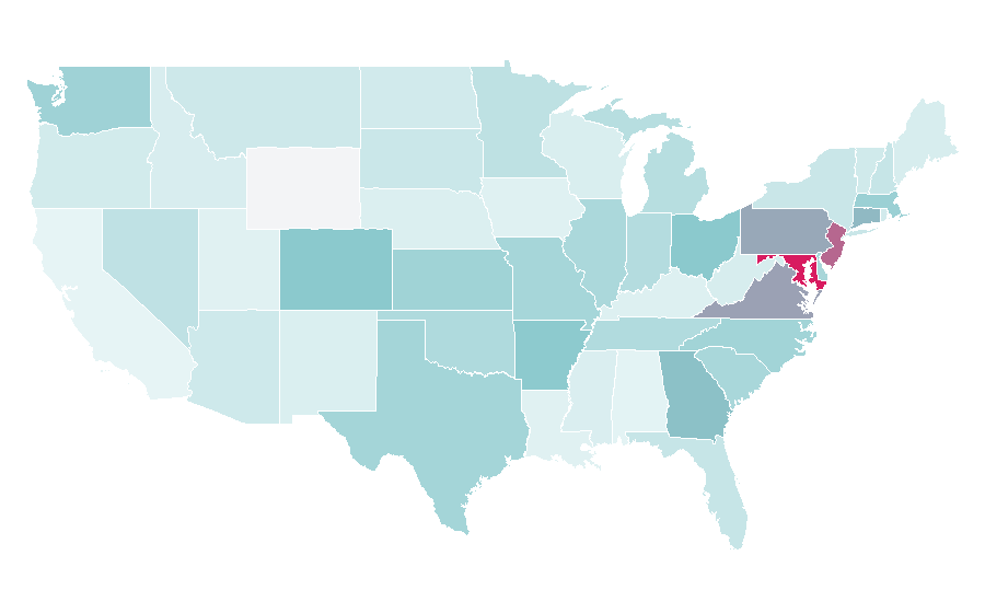 Affinity by region — Goddard School, United States