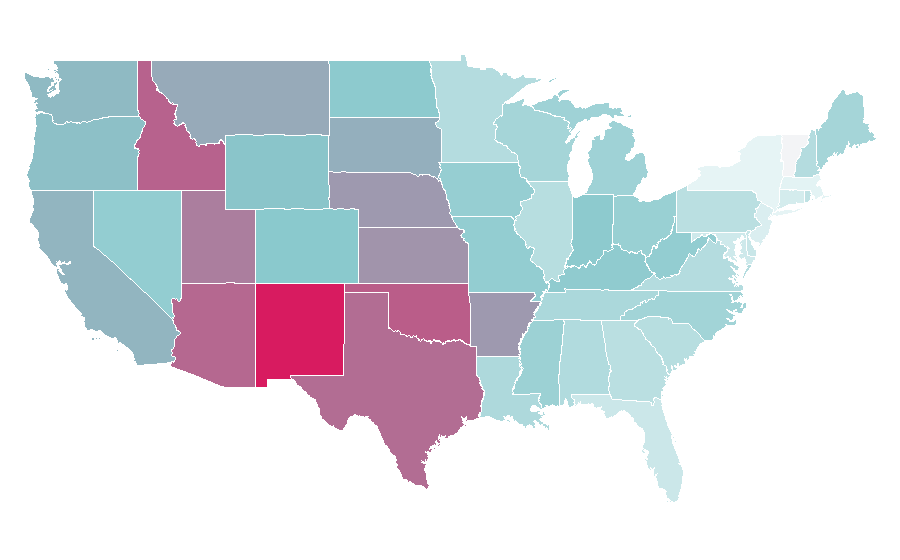 Affinity by region — Godzilla (2014 film), United States