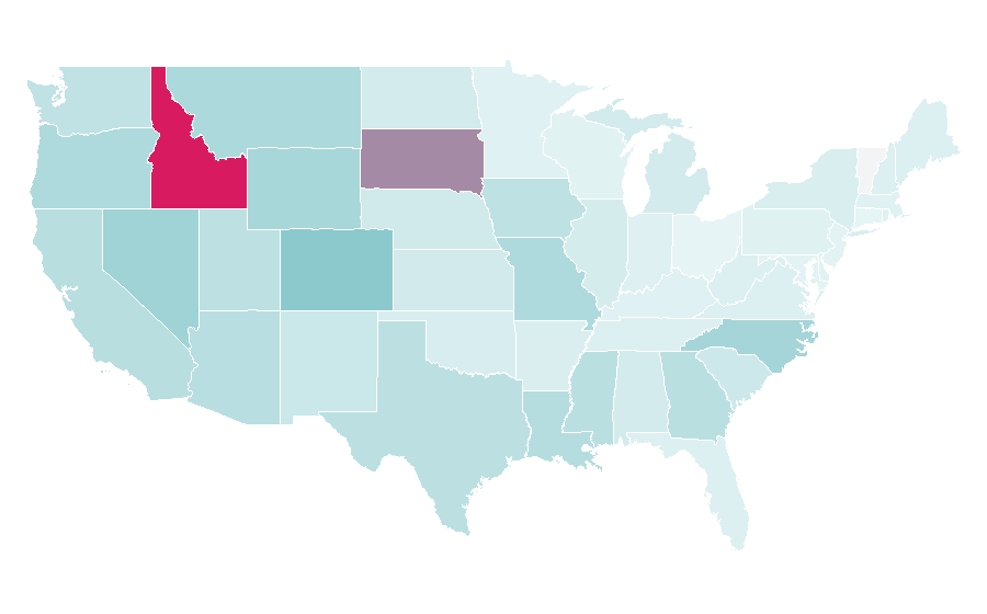 Affinity by region — Gold mining, United States