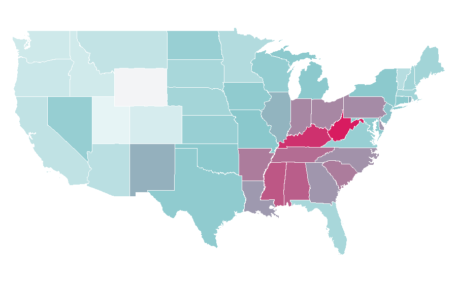 Affinity by region — Goldust, United States