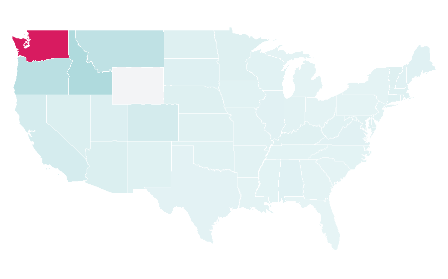 Affinity by region — Gonzaga University, United States
