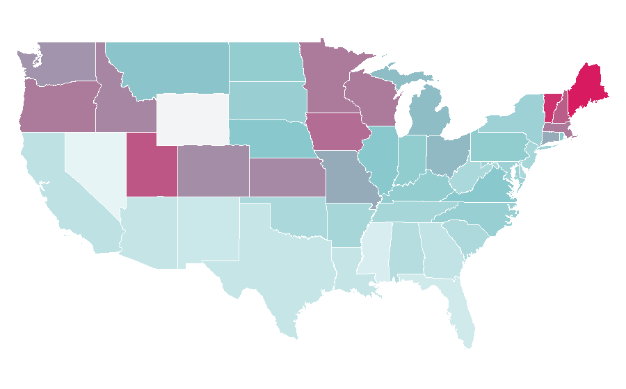 Affinity by region — Goodreads, United States