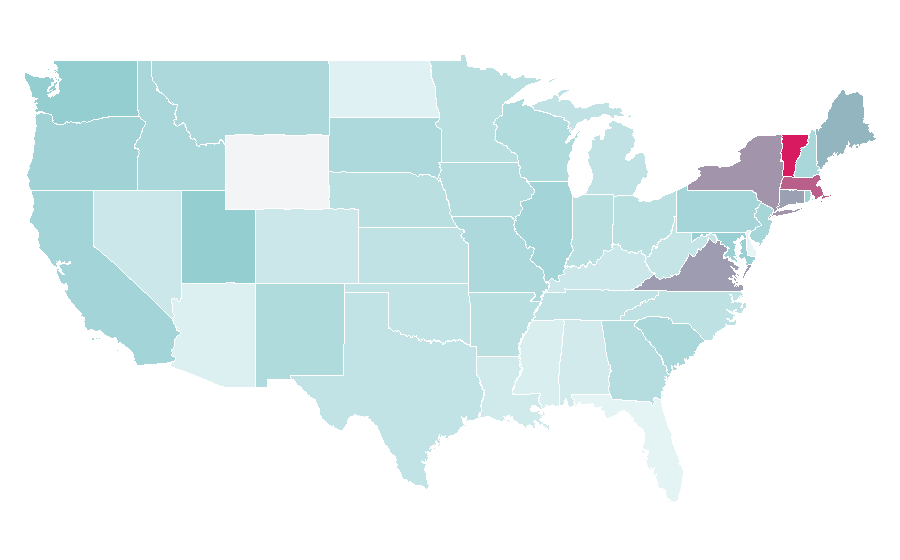 Affinity by region — Google Books, United States