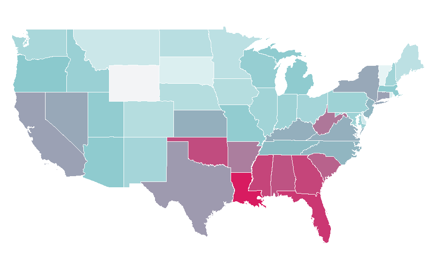 Affinity by region — Google Chrome, United States