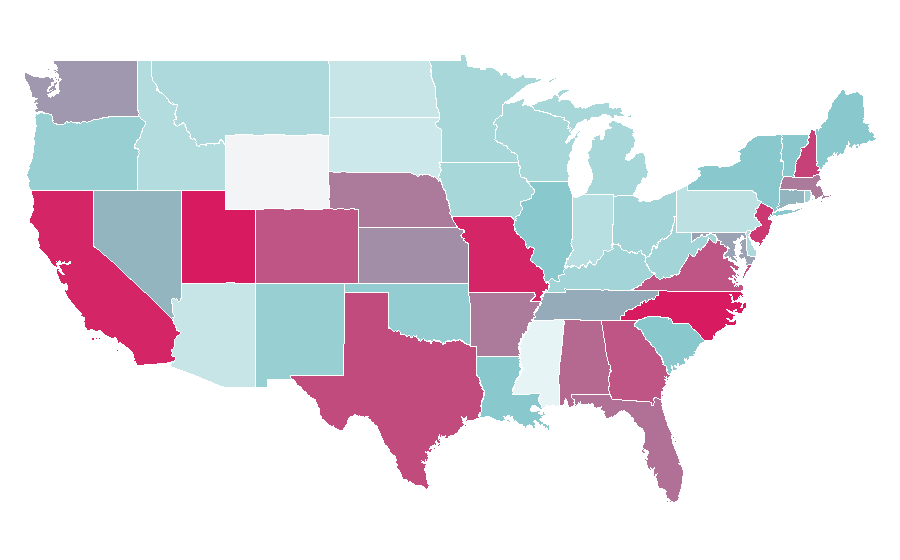 Affinity by region — Google Home, United States