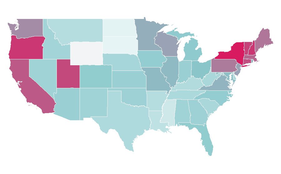 Affinity by region — Google Images, United States