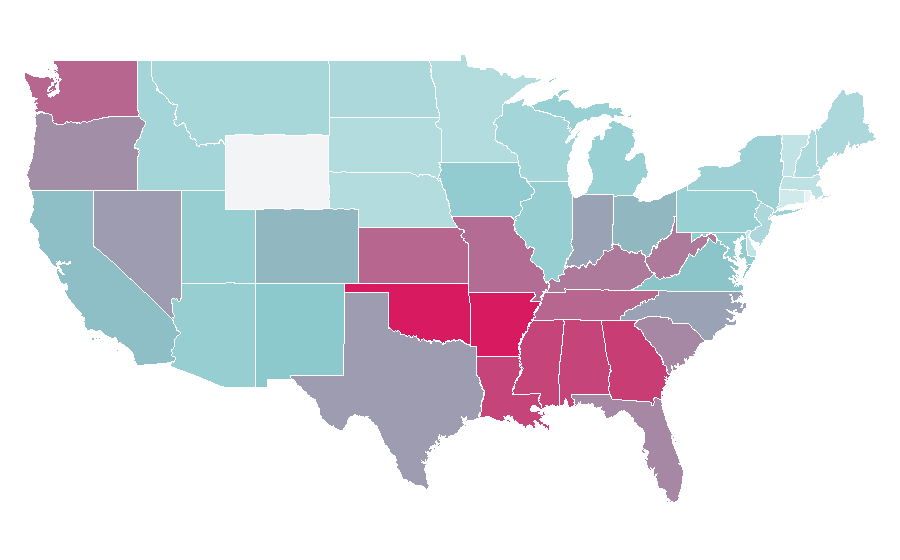 Affinity by region — Google Pay, United States