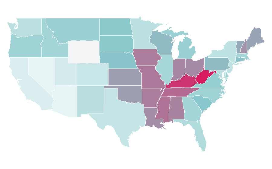 Affinity by region — Google Street View, United States