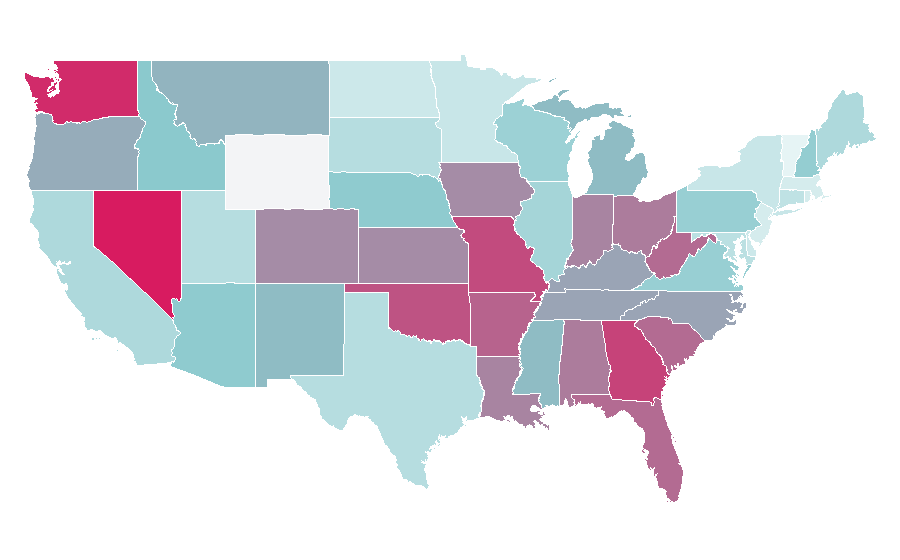 Affinity by region — Google Wallet, United States