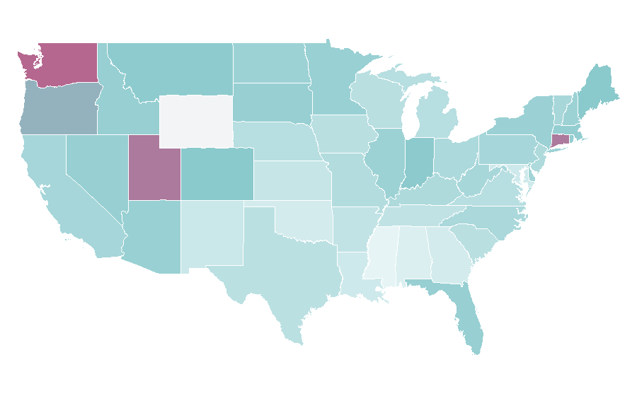 Affinity by region — Gorgonzola, United States
