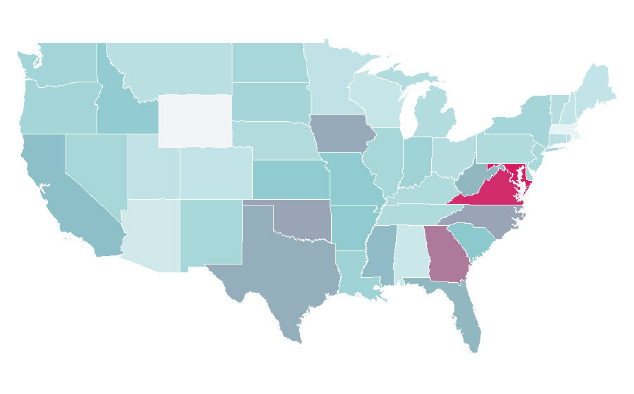 Affinität nach Region — Government agency, USA