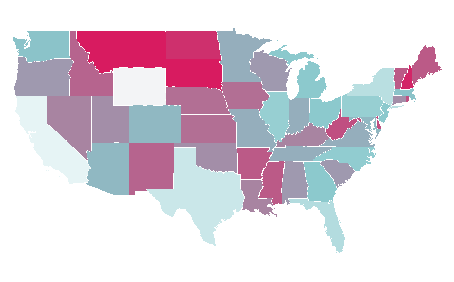 Affinity by region — Government-owned corporation, United States