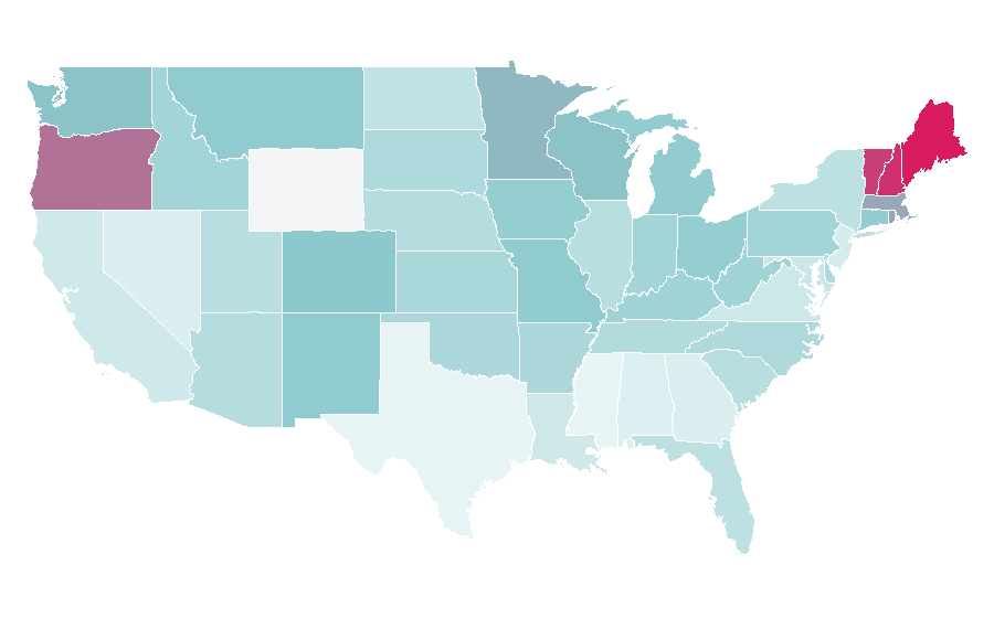 Affinity by region — Grace and Frankie, United States