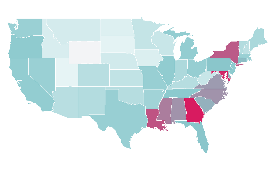 Affinity by region — Grace Jones, United States