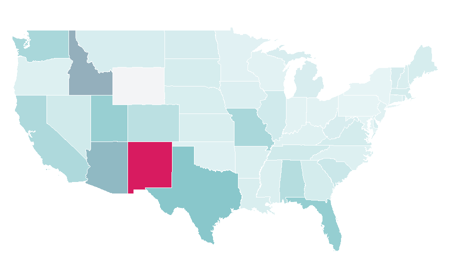 Affinity by region — Gracie Barra, United States