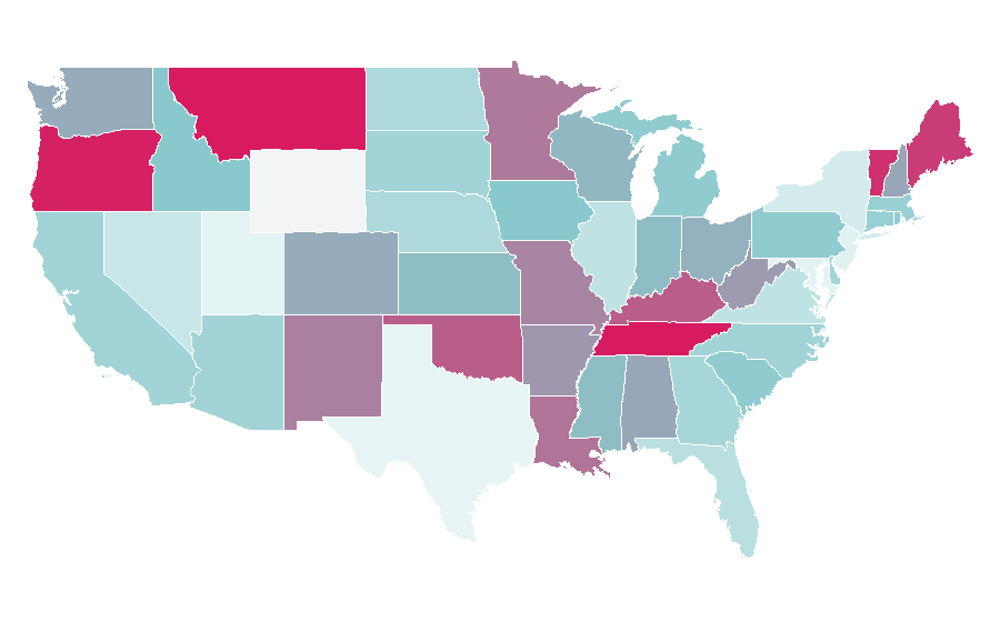 Affinity by region — Gram Parsons, United States