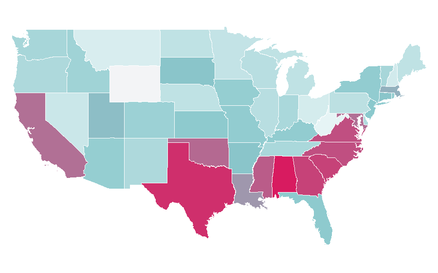 Affinity by region — Grammarly, United States