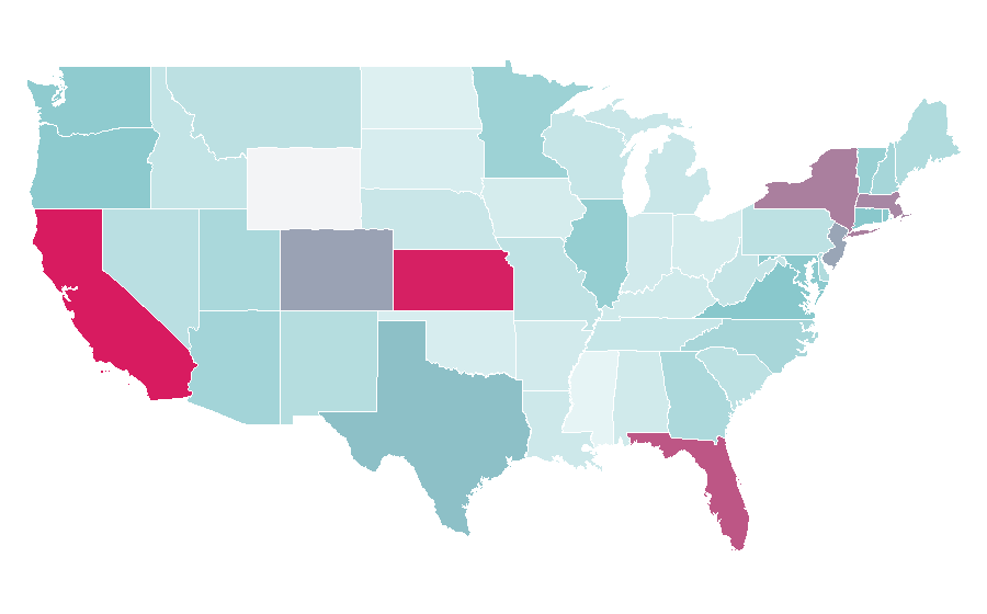 Affinity by region — Granada, United States