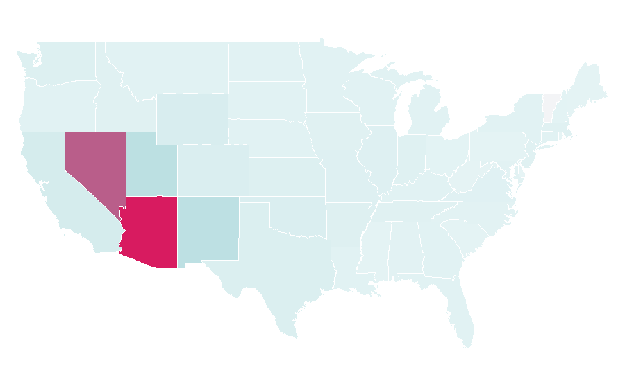 Affinity by region — Grand Canyon, United States