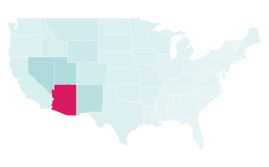 Affinity by region — Grand Canyon National Park, United States
