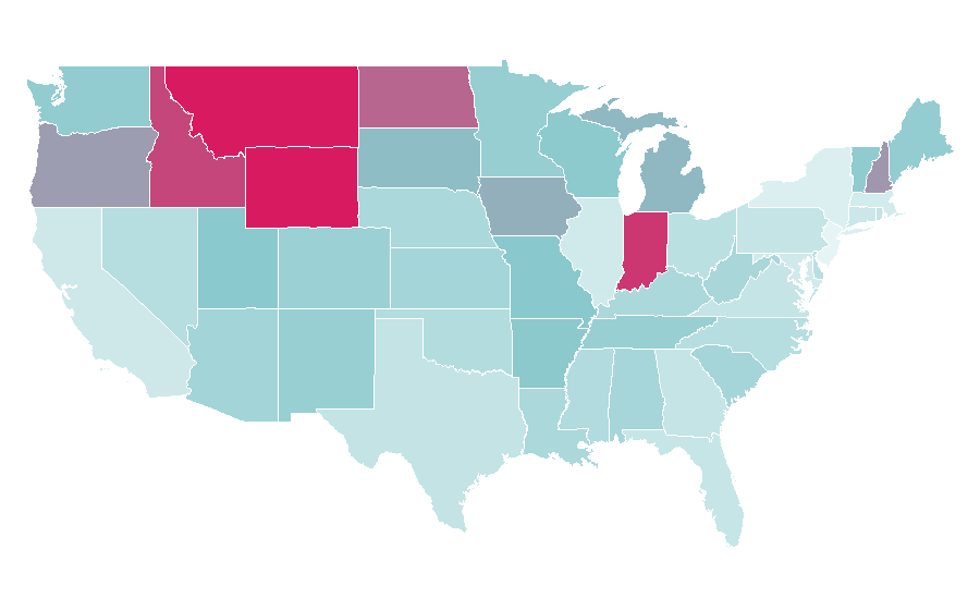 Affinity by region — Grand Designs, United States