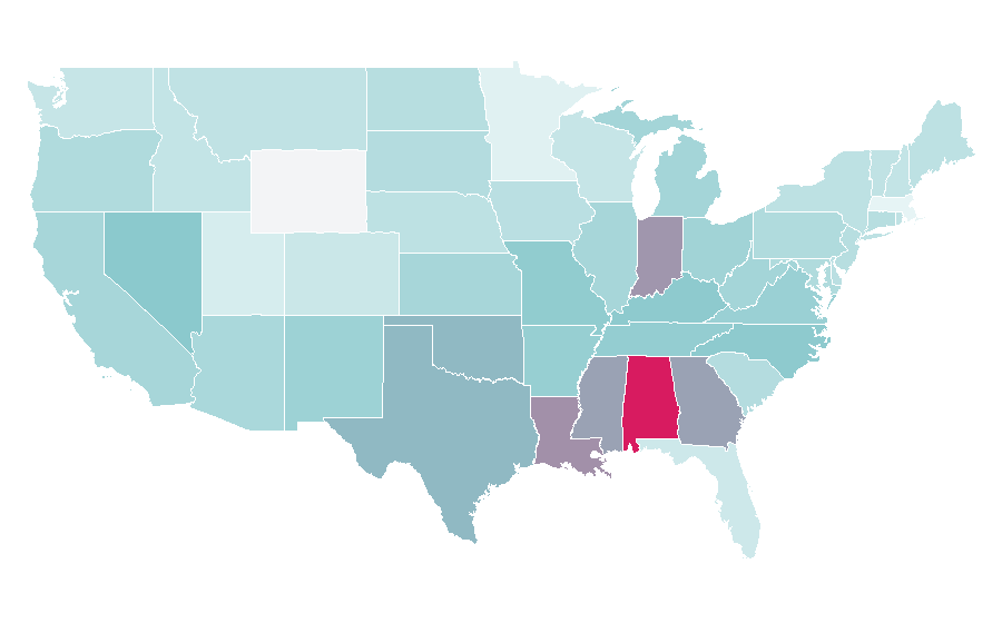 Affinity by region — Grand Theft Auto: San Andreas, United States