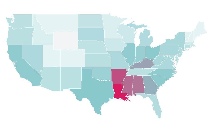 Affinity by region — Grand Theft Auto (series), United States