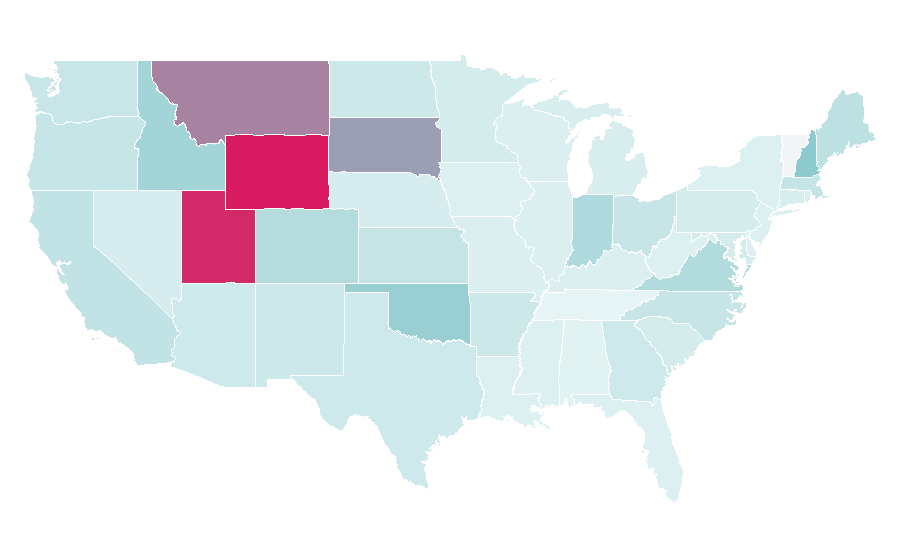 Affinität nach Region — Granite, USA